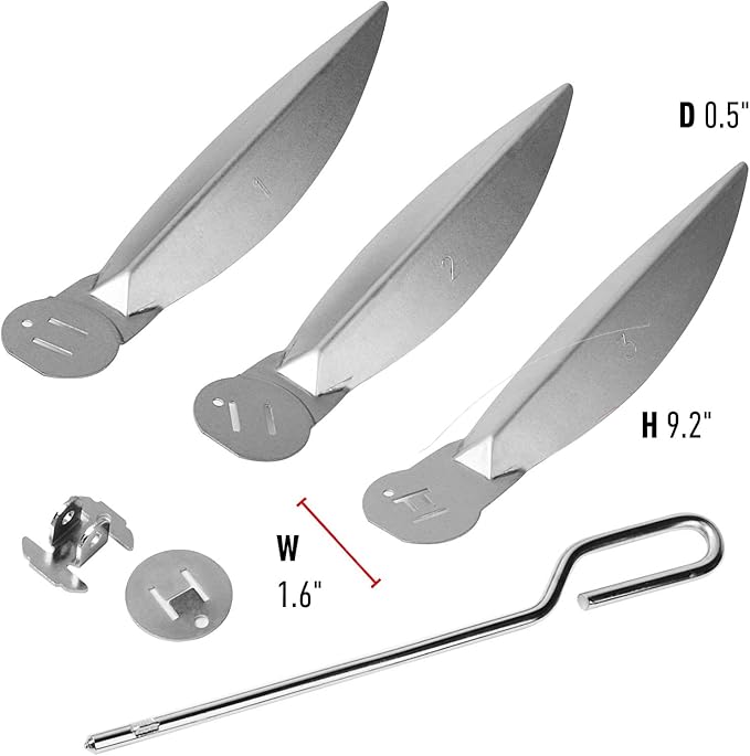22-1/2-Inch One-Touch Cleaning System Kit for Weber Kettle Grills, Suitable Replacement Weber 7444 Grill Parts, Silver