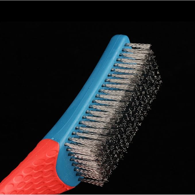 2 PCS Wire Brushes Professional Wire Grill Brushes Wire Cleaner Heavy Duty Stainless Steel Grill Cleaning Wire Brush with Rubber Covered Handle for BBQ Grill Accessories