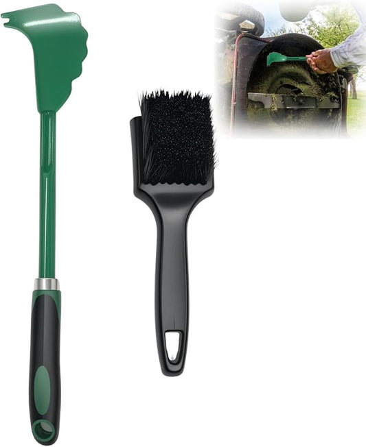 Heavy-Duty Lawn Mower Cleaning Scraper and Cleaning Stiff Brush are Used for The Maintenance and Cleaning of Outdoor Garden Lawn Mower Decks. (1 Pack)