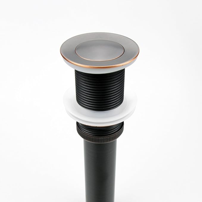 Oil Rubbed Bronze Pop Up Drain, Bathroom Vessel Lavatory Vanity Faucet Sink Drain Stopper, ORB without Overflow