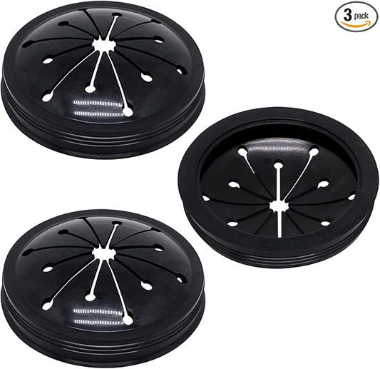 3PCS 3-1/8" Garbage Disposal Splash Guard, Quiet Garbage Guard Disposal Drain Cover Garbage Disposals Rubber Drain Plugs Sink Splash Guard Replacement (Style B)