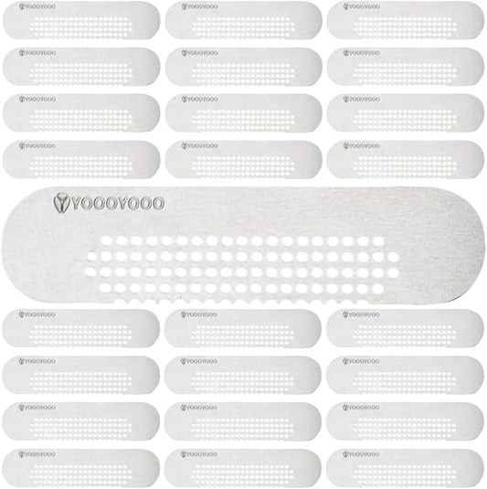25PCS 304 Stainless Steel More Durable Window Weep Hole Screen Patch Drain Quickly PET Self Adhesive More Sticky & Waterproof (2.36in*0.59in(6cm*1.5cm))