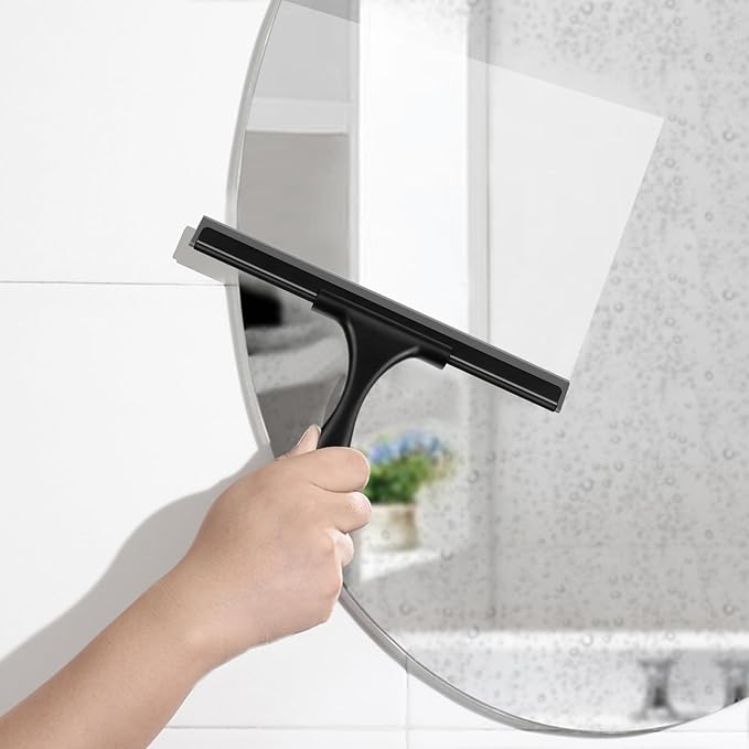 SetSail Squeegee for Shower Glass Door & Small Squeegee for Shower Glass Door Mini Silicone Squeegee for Window, Door, Bathroom, Mirror, Car Window