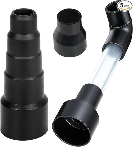 Wet Vac Attachment AC Drain Line Vacuum Adapter to Unclog and Evacuate A/C HVAC Drain Lines, Universal Hvac Ac Drain Line Cleaner Tool Vacuum Hose To PVC Pipe DN25 1“ Adapter (Black, 1 IN)