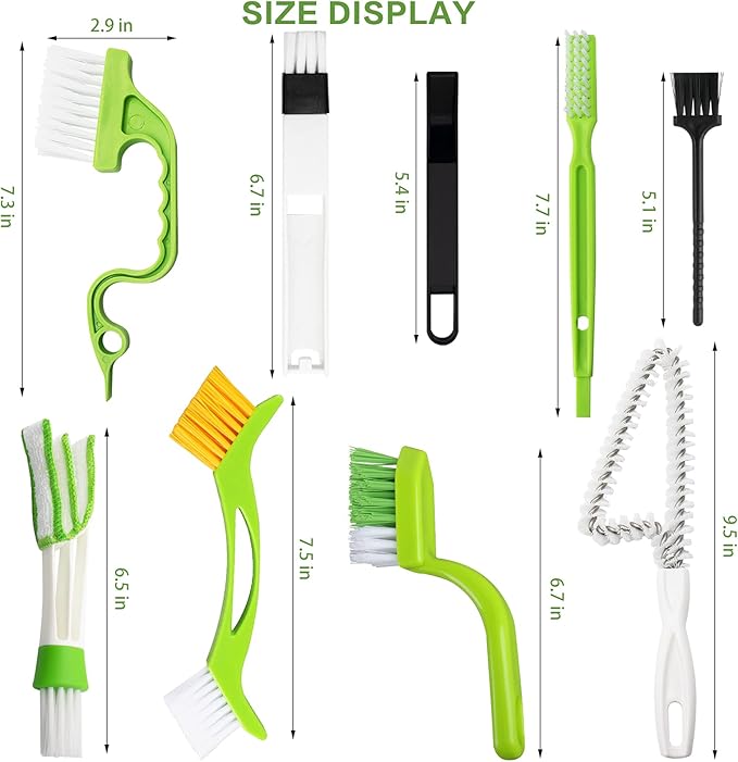 Openfly Hand-held Groove Gap Cleaning Tools, Tile Joint Scrub Brush Window Track Grout Cleaning Brushes to Deep Clean Kitchen Sink Bathroom Edge Corner