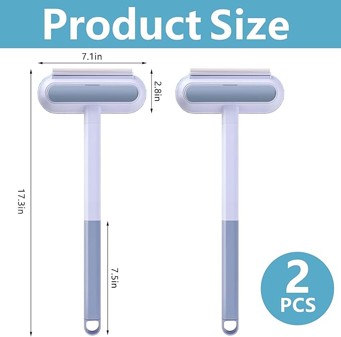 moonoom 2 Pcs 4 in1 Mesh Screen Cleaner, Detachable Window Screen Cleanning Brush with Wet and Dry Dual-Use, Multi-functional Window Glass Net Cleaner Tool for Dusty Corners