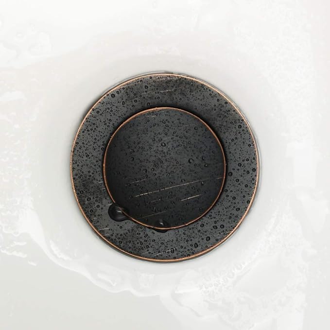Purelux Bathroom Sink Drain Stopper Faucet Vessel Vanity Sink Pop Up Drain Assembly with Overflow, Oil Rubbed Bronze