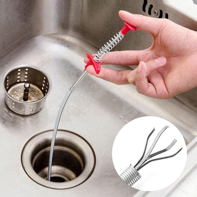 2 Pack of ALINNA Flexible Grabber Claw Pick Up Reacher Tool with 4 Claws Bendable Hose Pickup Reaching Assist Tool for Litter Pick, Home Sink, Drains, Toilet(24 Inches)