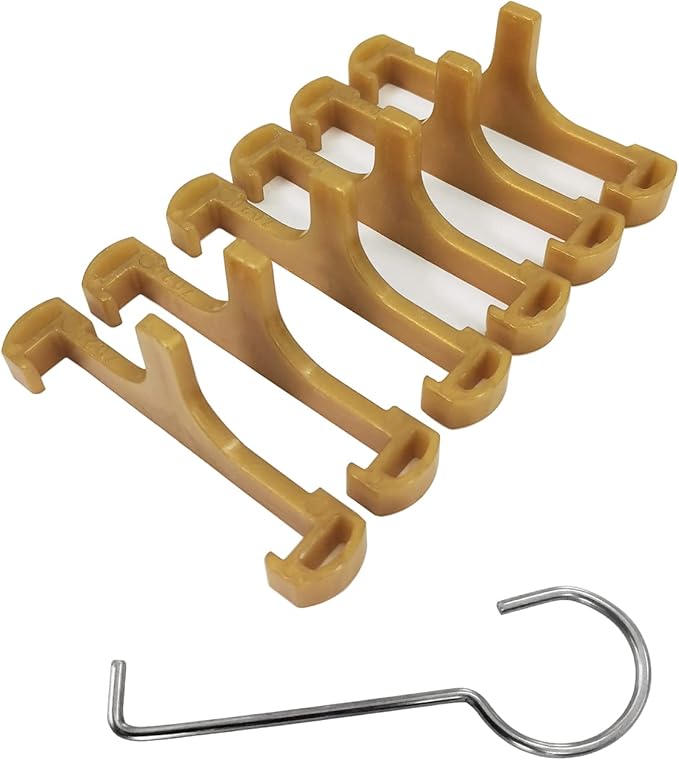 Neodrain Golden Plastic Clip for Linear Drain, Tile Tray supporter, for Neodrain 24",28",32",36",40",48",60",72" Tile-insert Shower Drain, with Lifting Hook, 6 PCS