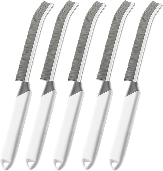 Crevice Cleaning Brush Bathroom Tile Groove Gap Cleaning Brush Premium Crevice Cleaning Tool Aluminum Support with 15° Angled Head-Grout Thin Brush,Kitchen & Bathroom Tool (5PCS)