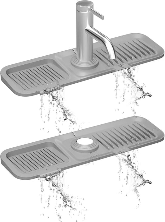 Kitchen Sink Splash Guard 5° Sloped, Silicone Draining Mat for Kitchen Sink, Faucet Mat For Kitchen Sink, Silicone Sink Splash Guard From Luxury Lineup