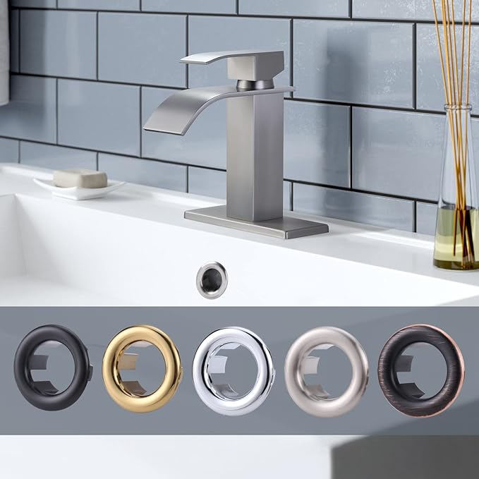 Sink Overflow Ring Brushed Nickel: ARCORA 2 Pack Bathroom Kitchen Sink Basin Trim Overflow Cover Hole Insert Cap