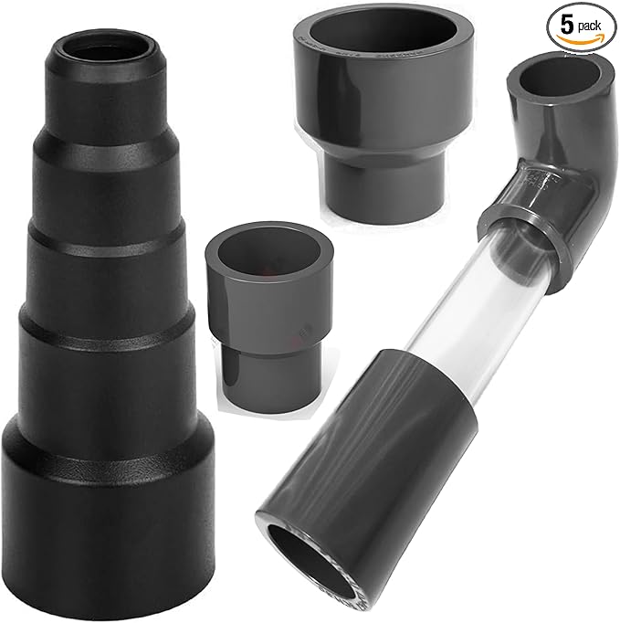 Wet Vac Attachment AC Drain Line Vacuum Adapter to Unclog and Evacuate A/C HVAC Drain Lines, Universal Hvac Ac Drain Line Cleaner Tool Vacuum Hose To PVC Pipe 1/2“, 3/4”, 1“ Adapter (1/2, 3/4,1 IN)