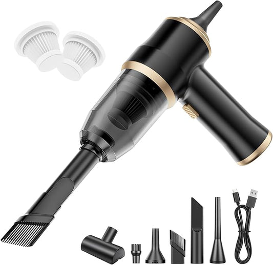 Portable Car Vacuum Cordless Mini Handheld Vacuums Cleaner High Power with LCD Display and Multi-Nozzles, Hand held Cleaners for Car, Home, Office, Sofa, Pet Hair,Keyboard