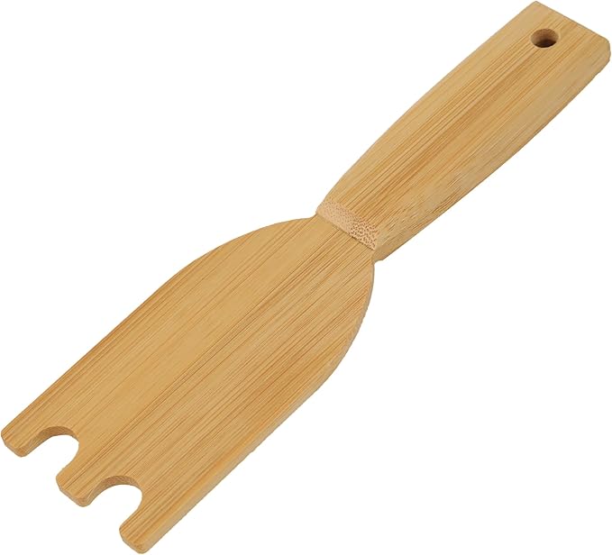 TonGass Bamboo Grill Scraper Compatible with George Foreman 1925B01B, Upgrade Grill Spatula for George Foreman Indoor Grills & Most Other Indoor Grills with Grooves, Heat-Resistant & Durable