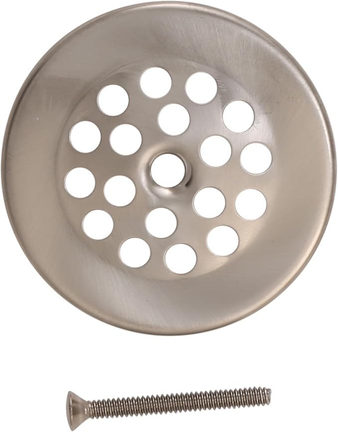 DANCO Rust-Resistant Shower Drain Strainer, Brushed Nickel, 2-15/15-Inch, 1-Set (89269)