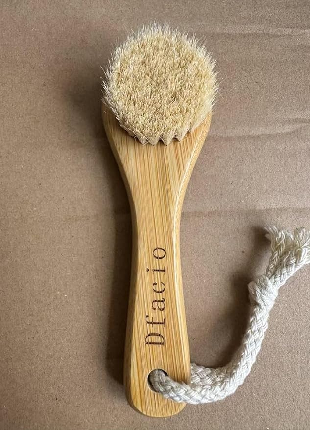 2Pack Laundry Stain Brush with 2Pack Metal Hook, Natural Soft Boar Bristle Scrubber, No Damage for Cleaning Tough Stains on Delicate Fabrics, Shoes, Cotton, Linens