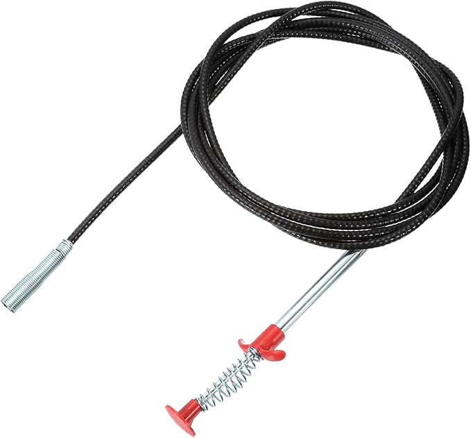 uxcell 118.11" Drain Clog Remover, Gutter Cleaning Tools Drain Cleaner, Flexible Grabber Claw Pick Up Reacher for Kitchen Bathroom Tub