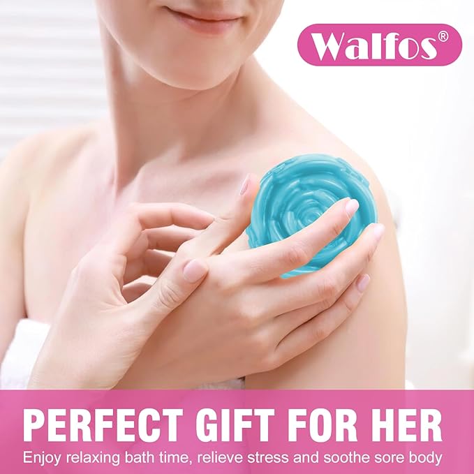 Walfos Rose Ice Cube Mold 2.8 Inch,Soap Mold, Make 12 Cute Flower Shape Ice. BPA Free and Dishwasher Safe.Easy to Pop Out.Perfect for Soap Cocktails Juice Whiskey Jelly Chocolate etc.(Set of 2 Pink)