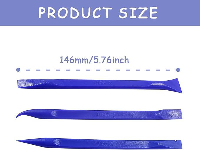 18Pcs Carbon Fiber Scraper Cleaning Tool Non-Scratch Plastic Multi-Purpose Stiff Scraper Pen-Shaped Scraper Tool for Paint, Stickers Label, Food, Tight Spaces, Crevices, Kitchen (Blue)