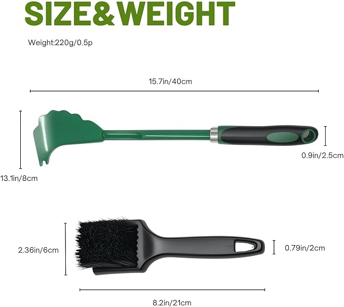 Heavy-Duty Lawn Mower Cleaning Scraper and Cleaning Stiff Brush are Used for The Maintenance and Cleaning of Outdoor Garden Lawn Mower Decks. (1 Pack)