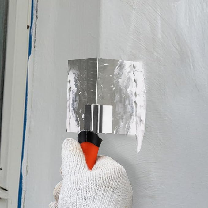 SHALL 2-Piece Drywall Corner Tool Set, 5'' Outside Corner Knife & 3-1/2'' Inside Corner Trowel, Stainless Steel External & Internal Sheetrock Hand Tool for Plastering and Edging, Home & Industrial Use