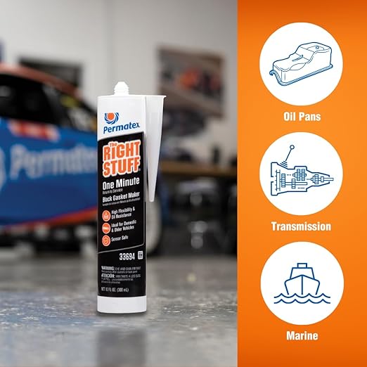 Permatex 33694 The Right Stuff Gasket Maker, 10.1 oz., Black