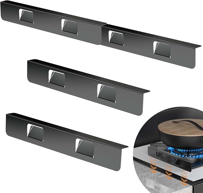 Stove Gap Covers 316 Stainless Steel,Stove Gap Filler,Heat-Resistant Oven Side Gap Filler,Between Stove and Counter Slide In Range Trim Kit for Kitchen,4 Pack (11.6” Silver)
