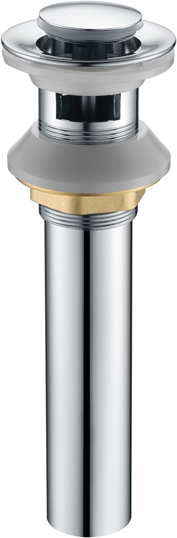sumerain Bathroom Pop Up Drain Vessel Sink Drain Assembly With Overflow Chrome Finish
