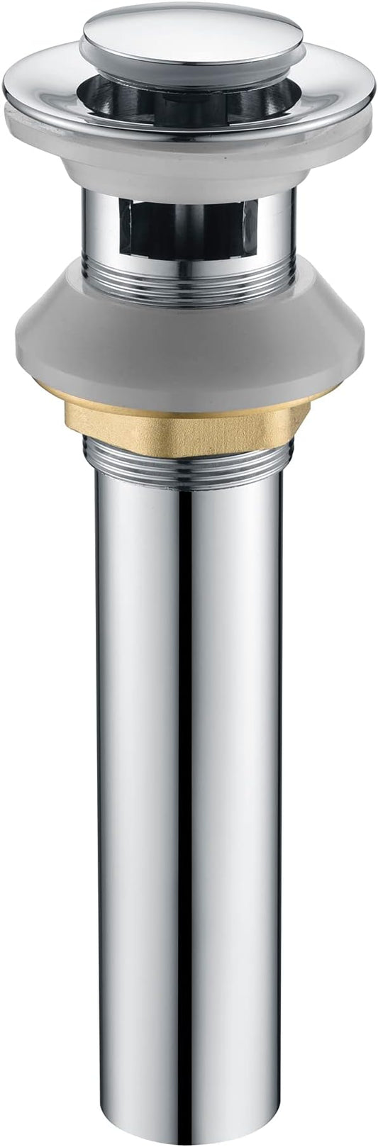 sumerain Bathroom Pop Up Drain Vessel Sink Drain Assembly With Overflow Chrome Finish