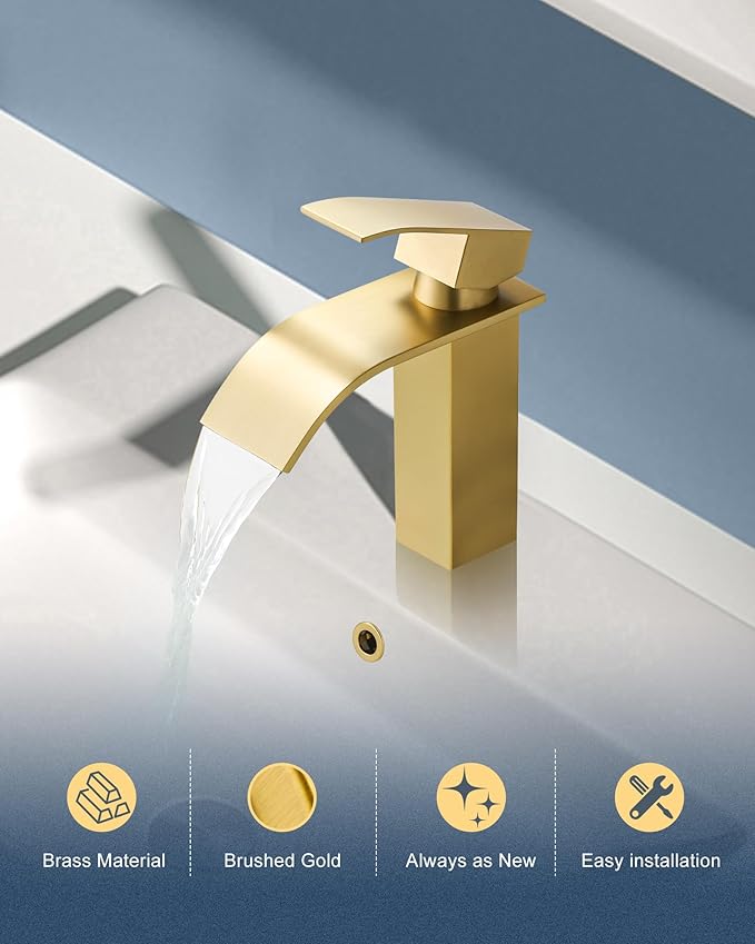 Sink Overflow Ring Brushed Gold: ARCORA 2 Pack Solid Brass Bathroom Vessel Sink Overflow Cover Basin Trim Ring Hole Insert Caps