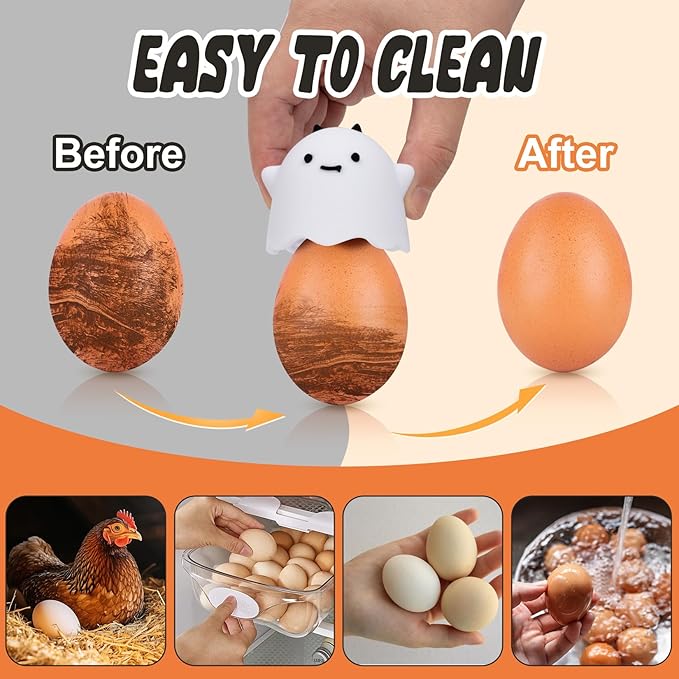 2Pcs Silicone Egg Brush Cleaner, Egg Washer for Fresh Eggs, Egg Washing Scrubber Cleaning Tool
