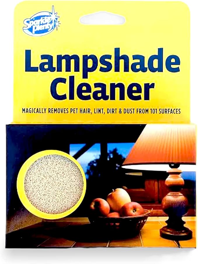Sparkle Plenty Lampshade Cleaner - Dry Magic Dust Sponge for Lamp Shade - Dry Dusting Sponge Scrub for Fabric & Window Blinds - Effortless Duster Upholstery Cleaner for Furniture & 101 Surfaces