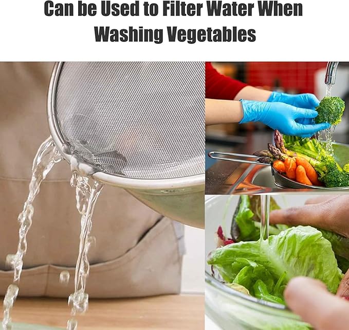 Homestia Splatter Screen for Kitchen, Stainless Steel Fine Mesh Splatter Screen for Frying Pan, 8" Grease Splatter Guard with Fold Flat Knob
