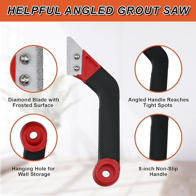 Grout Removal Tool Set, Heavy Duty Grout Saw with Replaceable Blades, Tile Grout Remover for Bathroom Kitchen Floor Joints and Corners