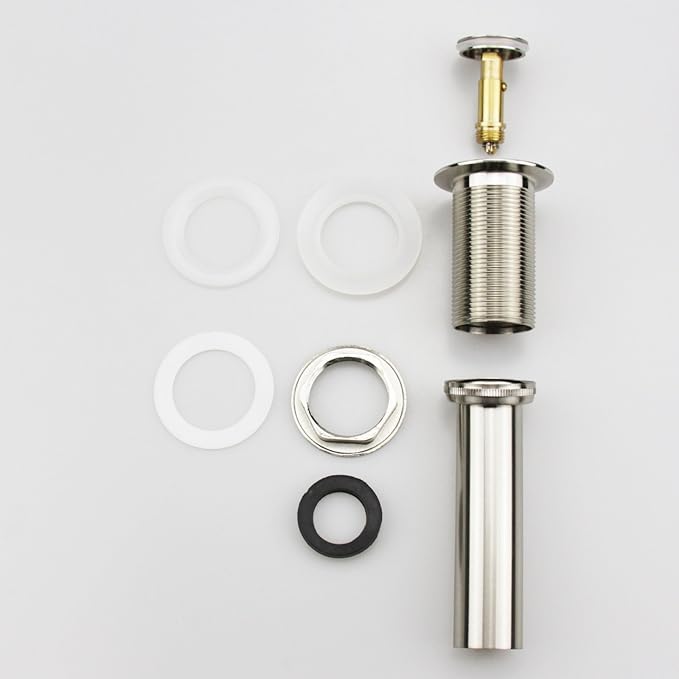 Bathroom Sink Drain,Drain Stopper Bathroom Sink Without Overflow,Pop Up Drain Strainer,Stainless Steel Brushed Nickel