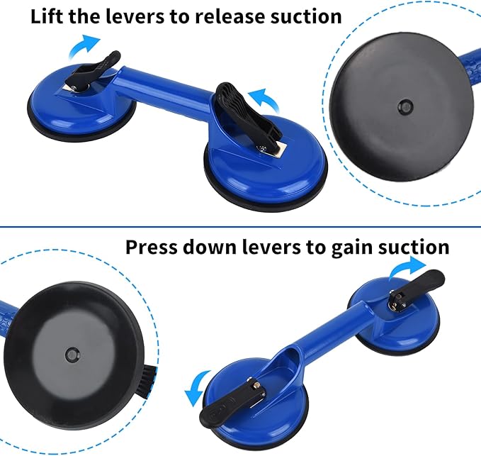 Floor Gap Fixer Tool for Laminate Floor Gap Repair Include Suction Cup and Mallet -Blue Kit(Can't use on scraped surface floor)
