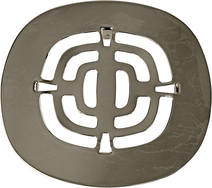 Westbrass A316-05 4-1/2" OD Brass Snap-in Shower Strainer Grid Drain Cover, Polished Nickel