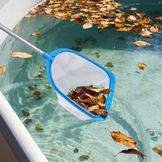 TidyMister 35'' Long Hot Tub Skimmer for Spa, Handy Pool Skimmer Net with Ultra Fine Diamond Netting Mesh for Small Pools, Hanging Hole Easy to Store