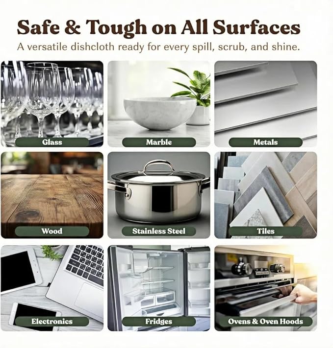 Swedish Dishcloths & Cleaning Cloths for Kitchen, 8 Pack - Reusable, Super Absorbent, Cellulose, Odor-Free, Biodegradable, Washable & Dishwasher Safe (Fruit Printed Design)