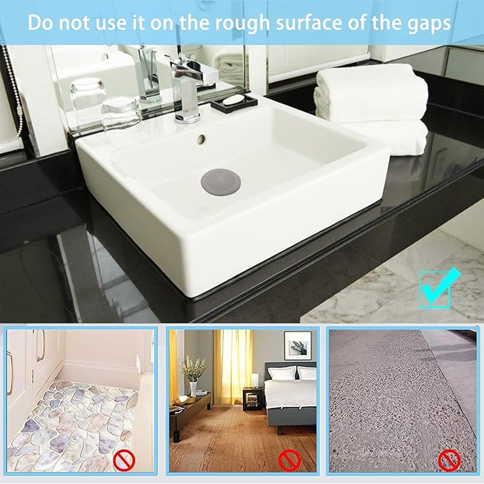 2-Pack Drain Hair Catcher Durable Silicone Hair Stopper Shower Drain Covers Easy to Install and Clean Suit for Bathroom Bathtub and Kitchen（Grey）