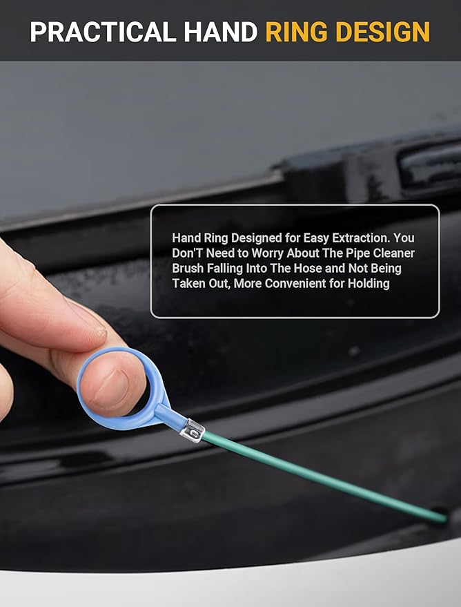 Upgraded Auto Sunroof Drain Cleaning Tool, 78 Inch Flexible Drain Brush Long Pipe Cleaners for Car, Tube Cleaning Brush Slim Drain Dredging Tool Perfect for Car Sunroof, Windshield Wiper Drain Hole