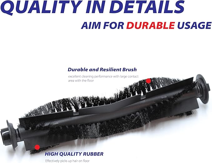 Replacement Parts Fit for Dustin Self-Emptying Robot Vacuum/Fit for Bobsweep Pet24-7-913, Fit for Ultravision Robot Vacuum/Fit for Bobsweep Pet24-7-213 (11PC-Side Sweep&mop& Main Brush&Filter)