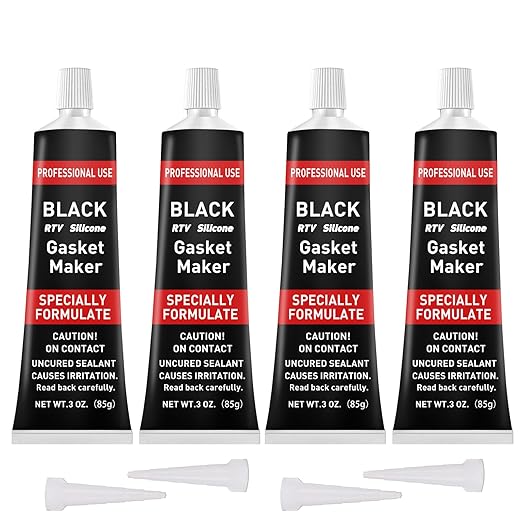 1DFAUL RTV Silicone Gasket Maker, High Temp Silicone Resist Oil, Anti-Freeze, Black, 340g