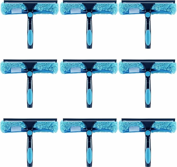 11" Window Squeegee and Microfiber Scrubber 2-in-1 Combo Cleaning Tools (Attachement Only) (9)