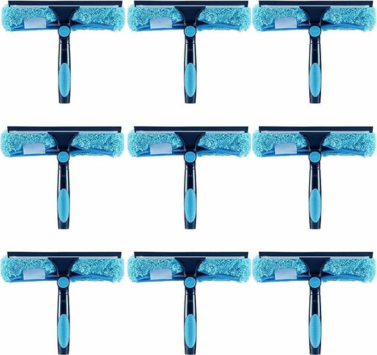 11" Window Squeegee and Microfiber Scrubber 2-in-1 Combo Cleaning Tools (Attachement Only) (9)