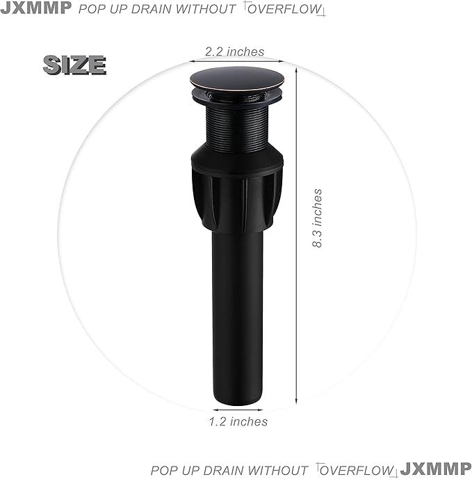 Oil Rubbed Bronze Vessel Sink Faucet with Pop Up Drain and Supply Lines, Stainless Steel Bronze Vanity Faucet Single Hole, JXMMP 1 Handle Bathroom Faucet Oil Rubbed, JXM1001ORB