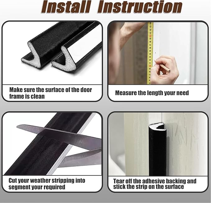 Door Frame Adhesive Weather Stripping Seal Strip PU Foam, PE Cover, Groove Slot Installation for Large Gap, Sound Heat Insulation, Dust Water Moisture Prevention (19.6ft, White Adhesive)