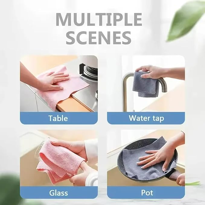 Microfiber Cleaning Cloths Roll – 50 Pack | Tear-Away Towels – Reusable| Ultra Absorbent| Washable Rags for Kitchen| House, Car, Garage | Eco-Friendly Microfiber Cleaning Supplies (Pink)