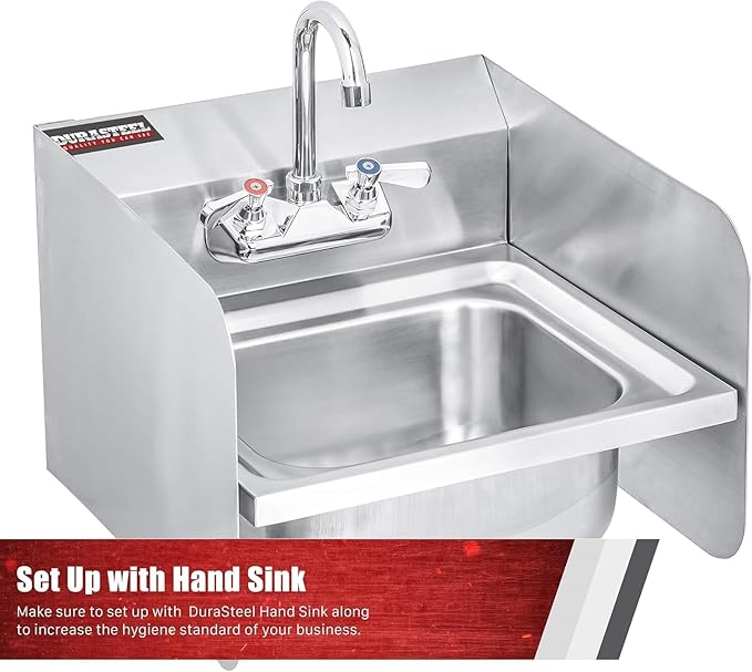DuraSteel Stainless Steel Splash Guard for Sink & Fryer - 26" x 12" Wall Mount Shield for Deep Fryer Splash Guard Commercial - Stove Oil Splatter Protection Screen for Kitchen Area Safety & Hygiene